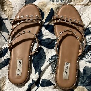Steve Madden Tan Studded Women's Sandals